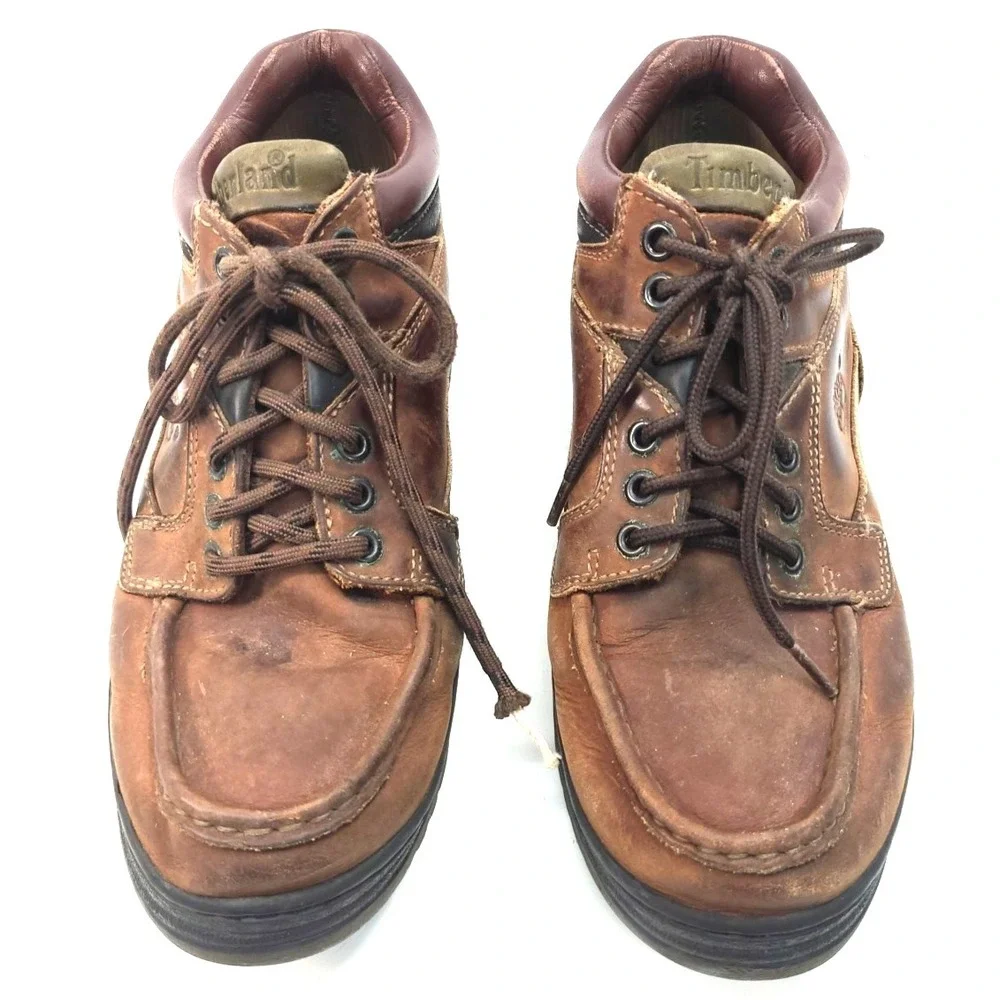 Timberland Men's Waterproof Chukka Gore Tex Brown Leather‎ Boots 37042 Sz 9.5W